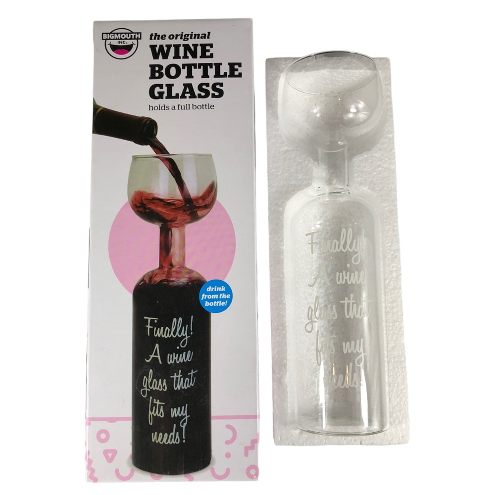 🆕 The Original Wine Bottle Glass Holds One Full Bottle of Wine